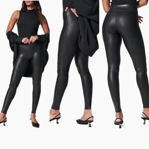 SPANX Faux Leather Black Leggings